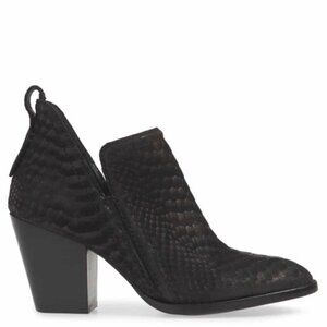 Jeffrey Campbell Rowlan Snakeskin Embossed Westen Bootie size 7.5